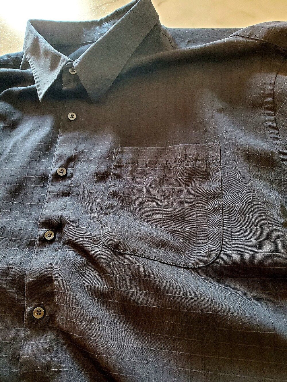 HARBOR BAY Men's Navy Blue Short Sleeve Shirt Size 3XL - Picture 12 of 13
